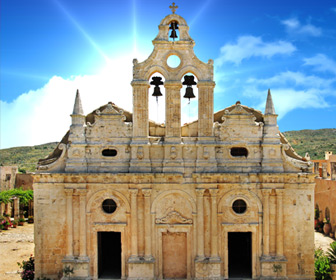 Het bijzonder mooie Arkadi klooster op Kreta