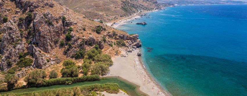 Preveli Beach is een van de mooiste stranden van Kreta